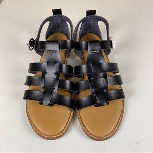New Cushionaire Black Gladiator Sandals Memory Foam Size 8.5 W